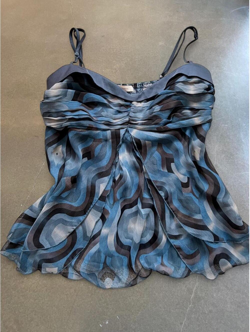 BCBG Generation Abstract Print Babydoll Top | Women’s Size L